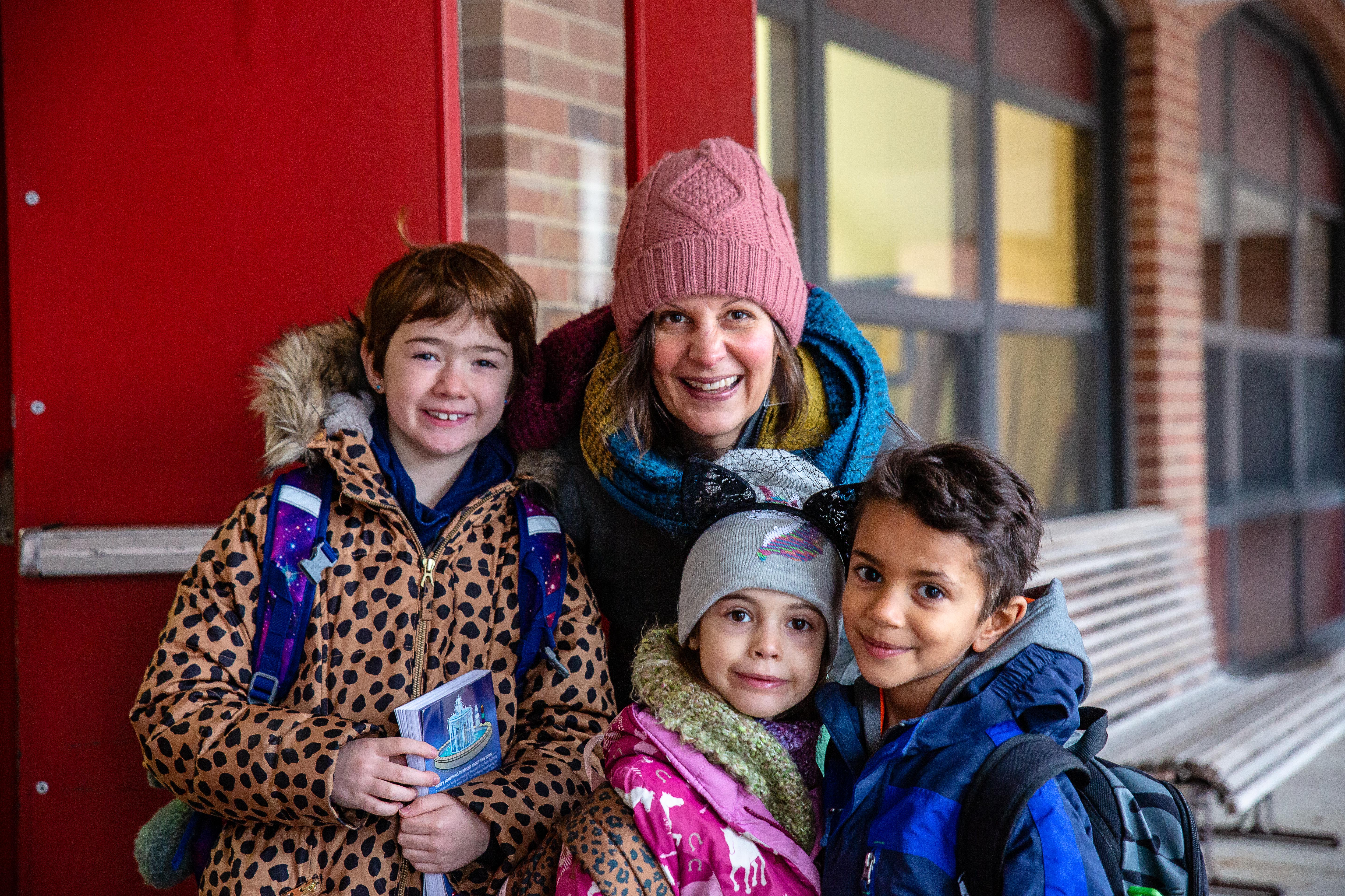 Baker Demonstration School's Head of School welcoming elementary students