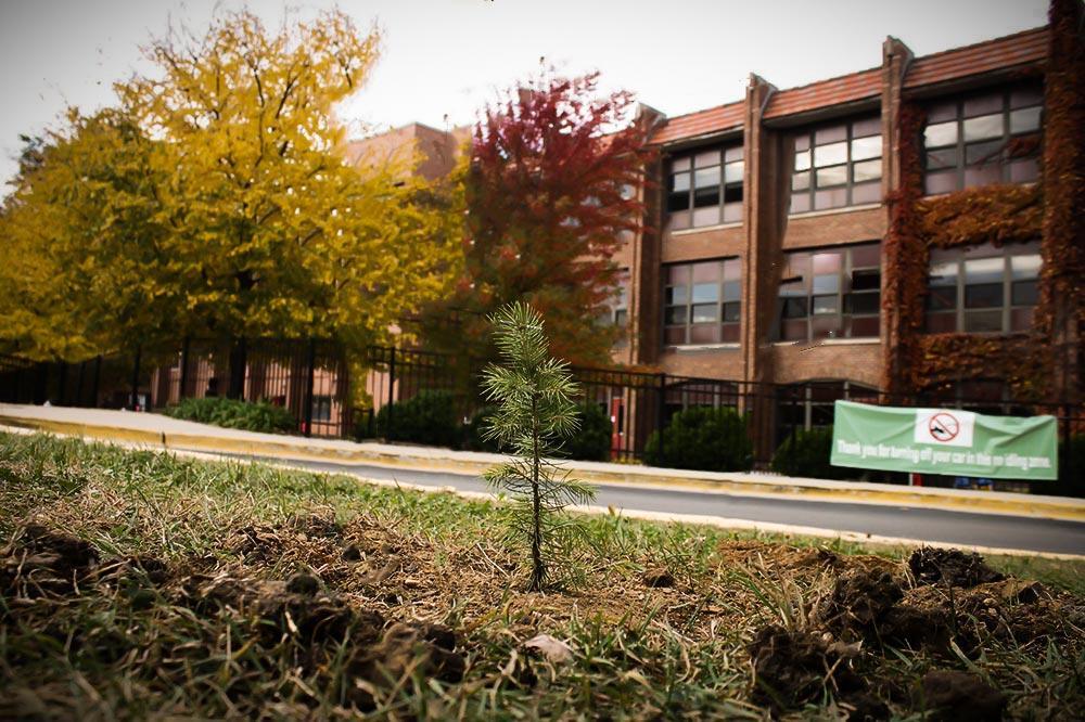 Baker Demonstration School campus on the border of Wilmette and Evanston in the Chicagoland area