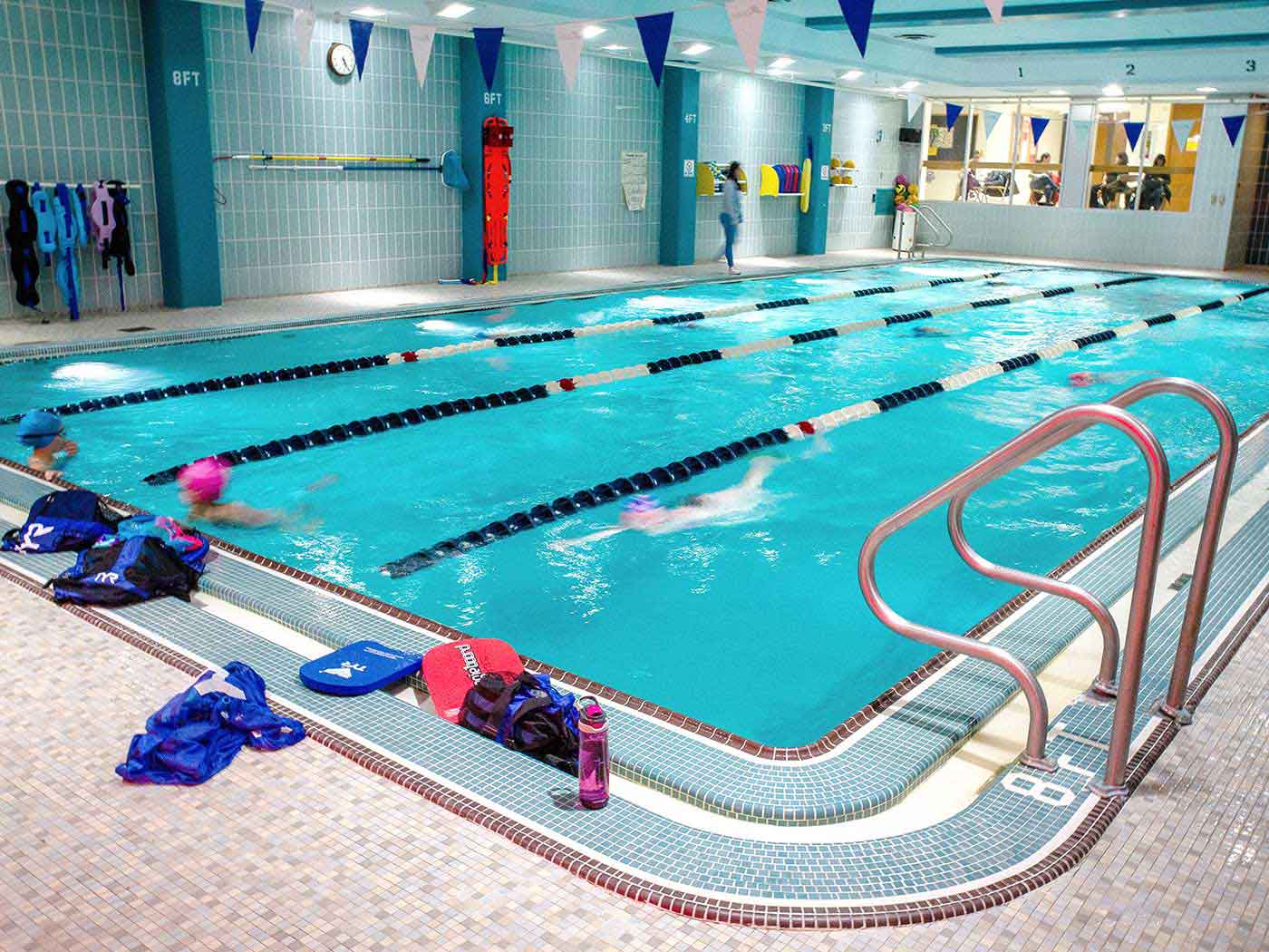 The pool is open and Baker students enjoy time in the water