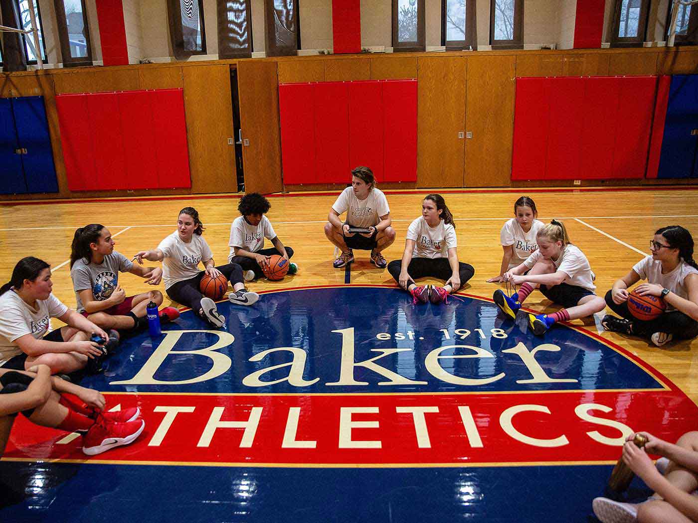Baker students enjoy athletic activities in the newly renovated Baker gymnasium