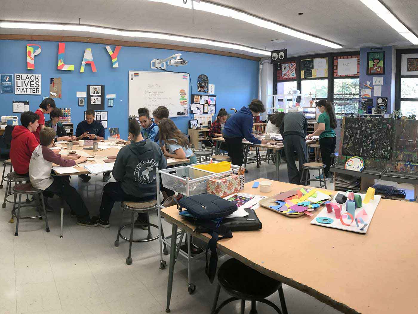Baker students discover artistic creativity in the Baker art studio