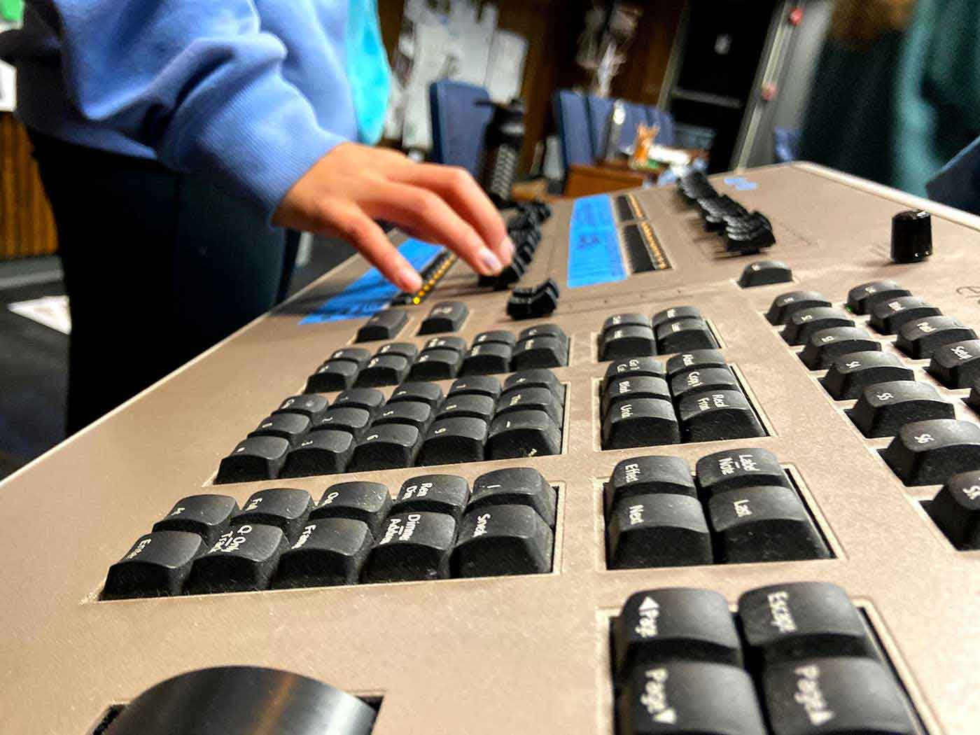 Students enjoy Baker's Carlson Theater a 165-seat auditorium