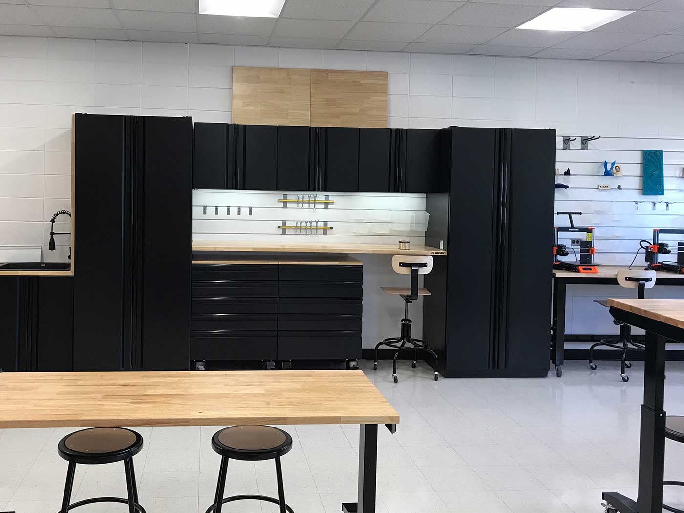 Baker students explore learning with 3D printers, a laser cutter, stop motion video stations and robotics in the digital fabrication lab